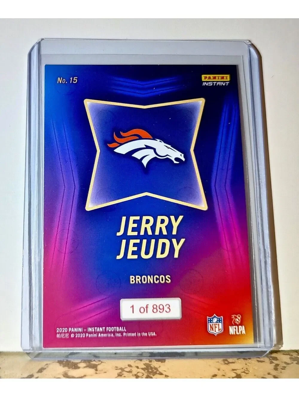 Jerry Jeudy 2020 NFL Draft Night NFL #15 Football Card Broncos 1 of 893